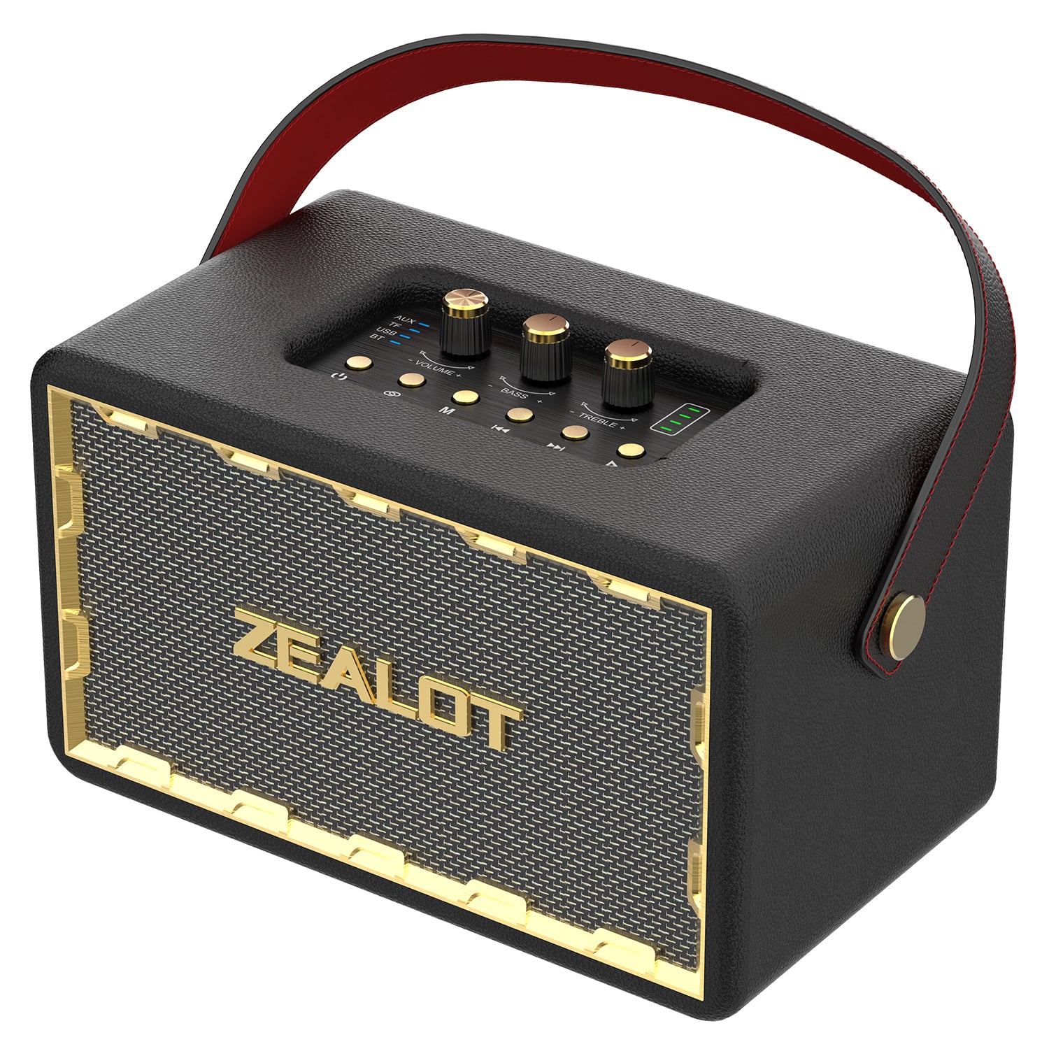 ZEALOT MT01 Portable Bluetooth Speaker - Bluetooth Speaker - Stereo Sound Deep Bass Subwoofer Waterproof - Black