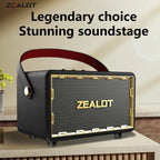 ZEALOT MT01 Portable Bluetooth Speaker - Bluetooth Speaker - Stereo Sound Deep Bass Subwoofer Waterproof - Black