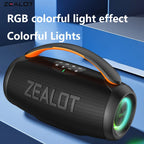ZEALOT P11 Portable Bluetooth Speaker - Bluetooth Speaker - Stereo Sound Deep Bass Subwoofer Waterproof - Black