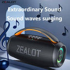 ZEALOT P11 Portable Bluetooth Speaker - Bluetooth Speaker - Stereo Sound Deep Bass Subwoofer Waterproof - Black