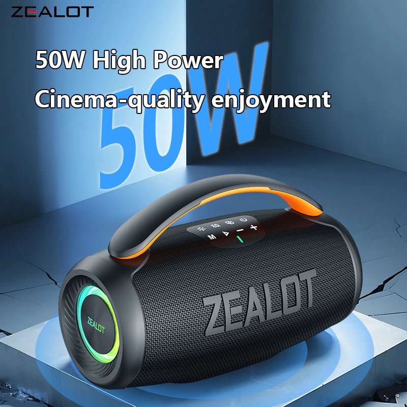 ZEALOT P11 Portable Bluetooth Speaker - Bluetooth Speaker - Stereo Sound Deep Bass Subwoofer Waterproof - Black