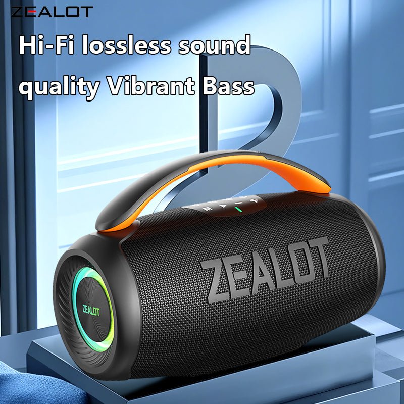 ZEALOT P11 Portable Bluetooth Speaker - Bluetooth Speaker - Stereo Sound Deep Bass Subwoofer Waterproof - Black