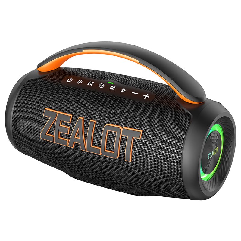 ZEALOT P12 Portable Bluetooth Speaker - Bluetooth Speaker - Stereo Sound Deep Bass Subwoofer Waterproof - Black