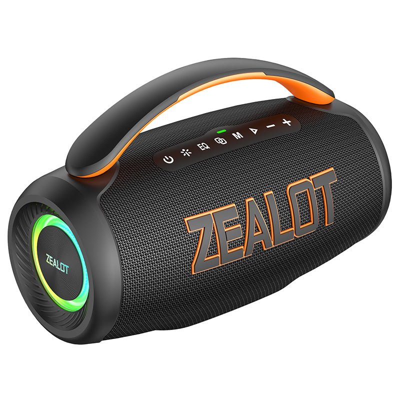 ZEALOT P12 Portable Bluetooth Speaker - Bluetooth Speaker - Stereo Sound Deep Bass Subwoofer Waterproof - Black