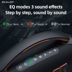 ZEALOT P12 Portable Bluetooth Speaker - Bluetooth Speaker - Stereo Sound Deep Bass Subwoofer Waterproof - Black