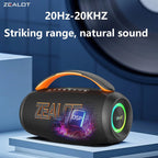 ZEALOT P12 Portable Bluetooth Speaker - Bluetooth Speaker - Stereo Sound Deep Bass Subwoofer Waterproof - Black