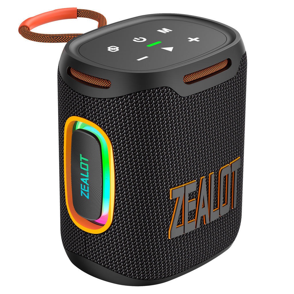 ZEALOT S122 Portable Bluetooth Speaker - Bluetooth Speaker - Stereo Sound Deep Bass Subwoofer Waterproof - Black