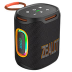 ZEALOT S122 Portable Bluetooth Speaker - Bluetooth Speaker - Stereo Sound Deep Bass Subwoofer Waterproof - Black