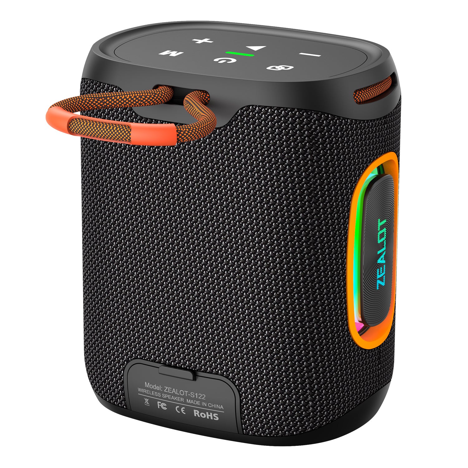 ZEALOT S122 Portable Bluetooth Speaker - Bluetooth Speaker - Stereo Sound Deep Bass Subwoofer Waterproof - Black