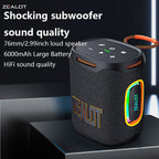 ZEALOT S122 Portable Bluetooth Speaker - Bluetooth Speaker - Stereo Sound Deep Bass Subwoofer Waterproof - Black