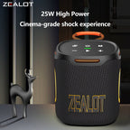 ZEALOT S122 Portable Bluetooth Speaker - Bluetooth Speaker - Stereo Sound Deep Bass Subwoofer Waterproof - Black