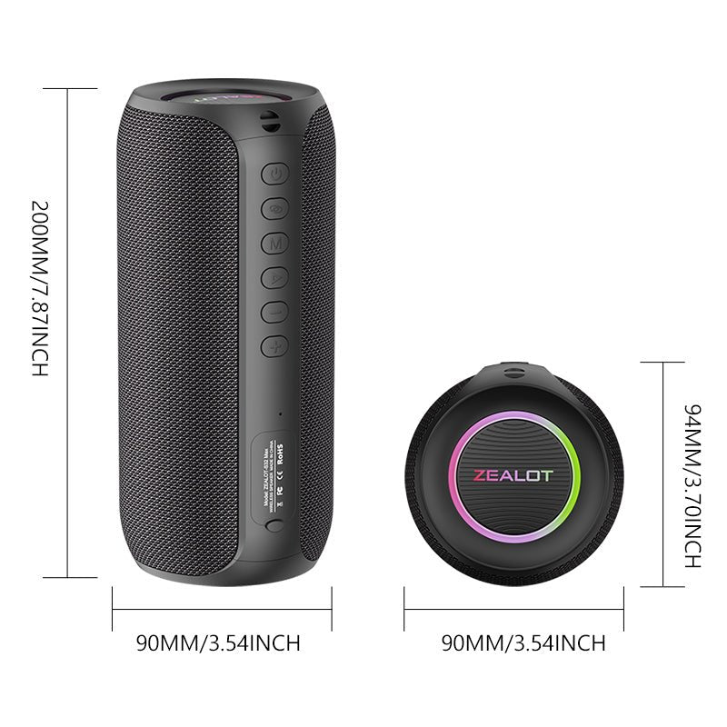ZEALOT S32 Max Portable Bluetooth Speaker Black Main Image 03