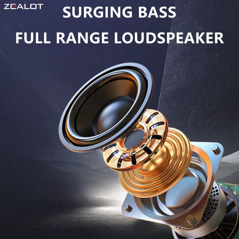 ZEALOT S32 Portable Bluetooth Speaker Black Main Image 02