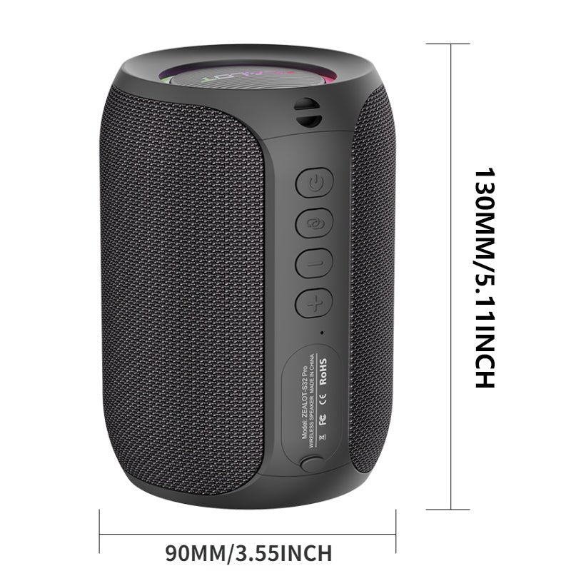 ZEALOT S32 Pro Portable Bluetooth Speaker Black Main Image 09