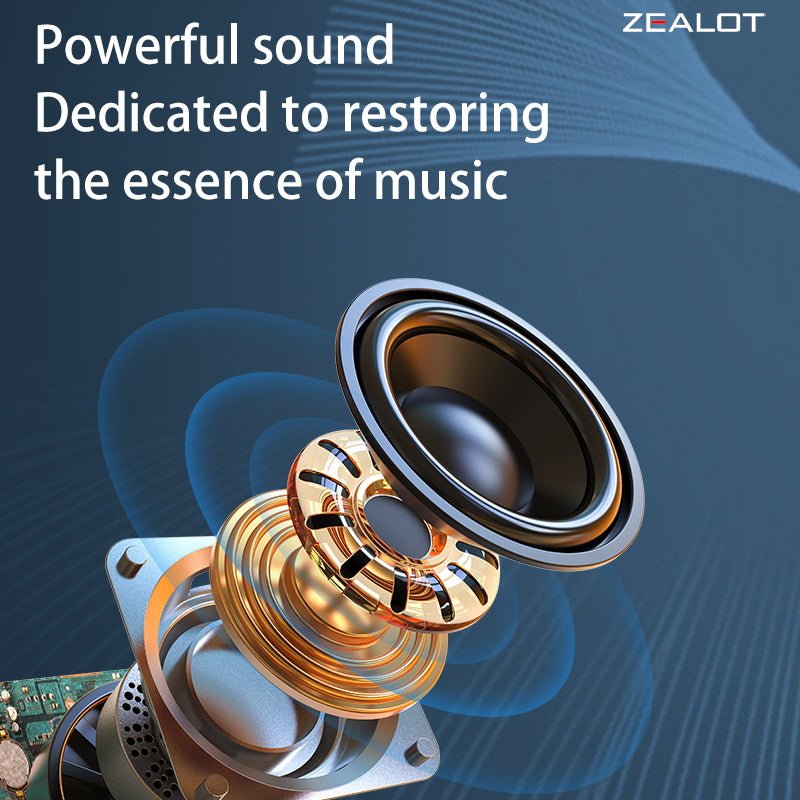 ZEALOT S49 Portable Bluetooth Speaker Black Main Image 05