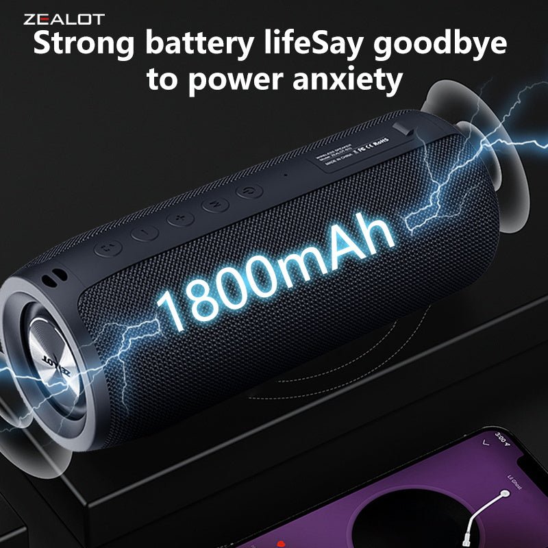 ZEALOT S51 Portable Bluetooth Speaker Black Main Image 05