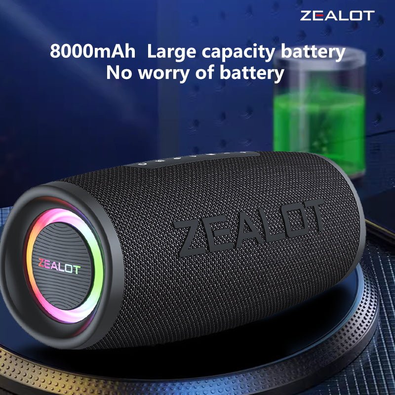ZEALOT S56 Portable Bluetooth Speaker Black Main Image 09