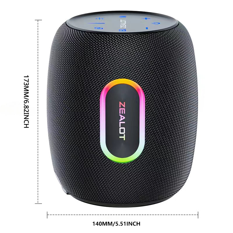 ZEALOT S64 Portable Bluetooth Speaker Black Main Image 04