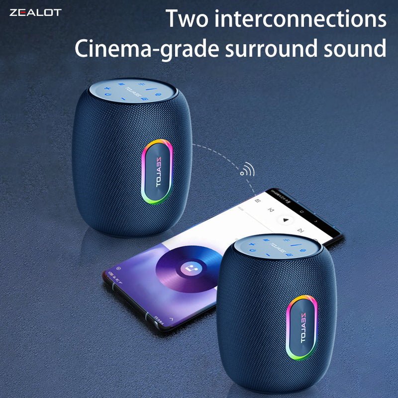 ZEALOT S64 Portable Bluetooth Speaker Black Main Image 07