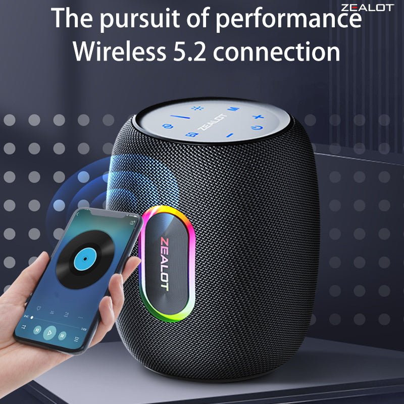 ZEALOT S64 Portable Bluetooth Speaker Black Main Image 08