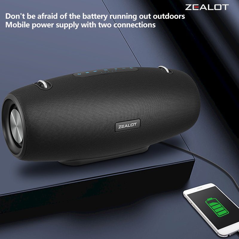 ZEALOT S67 Portable Bluetooth Speaker Black Main Image 06