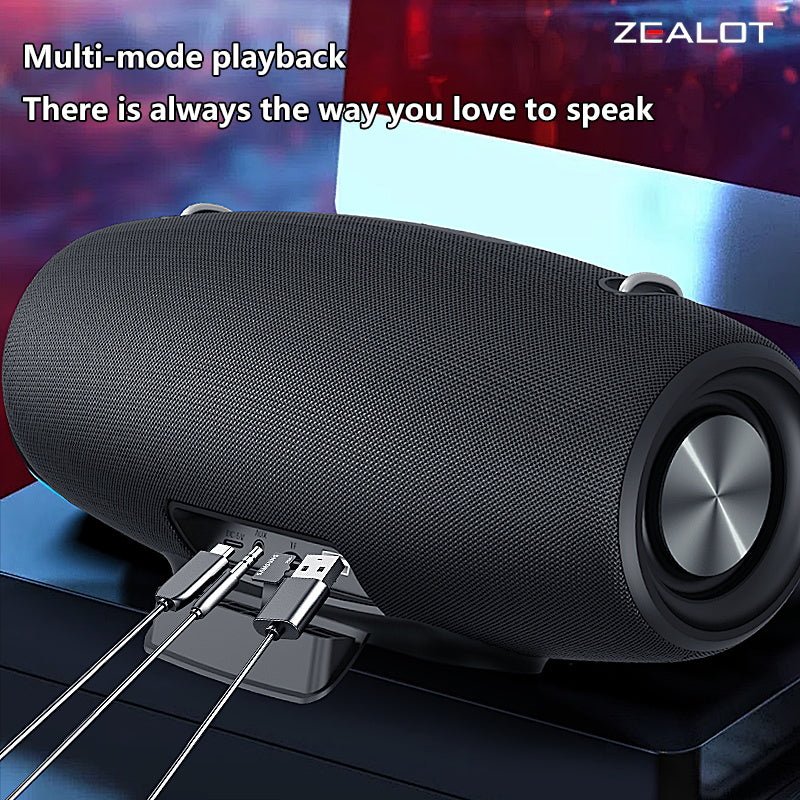 ZEALOT S67 Portable Bluetooth Speaker Black Main Image 08