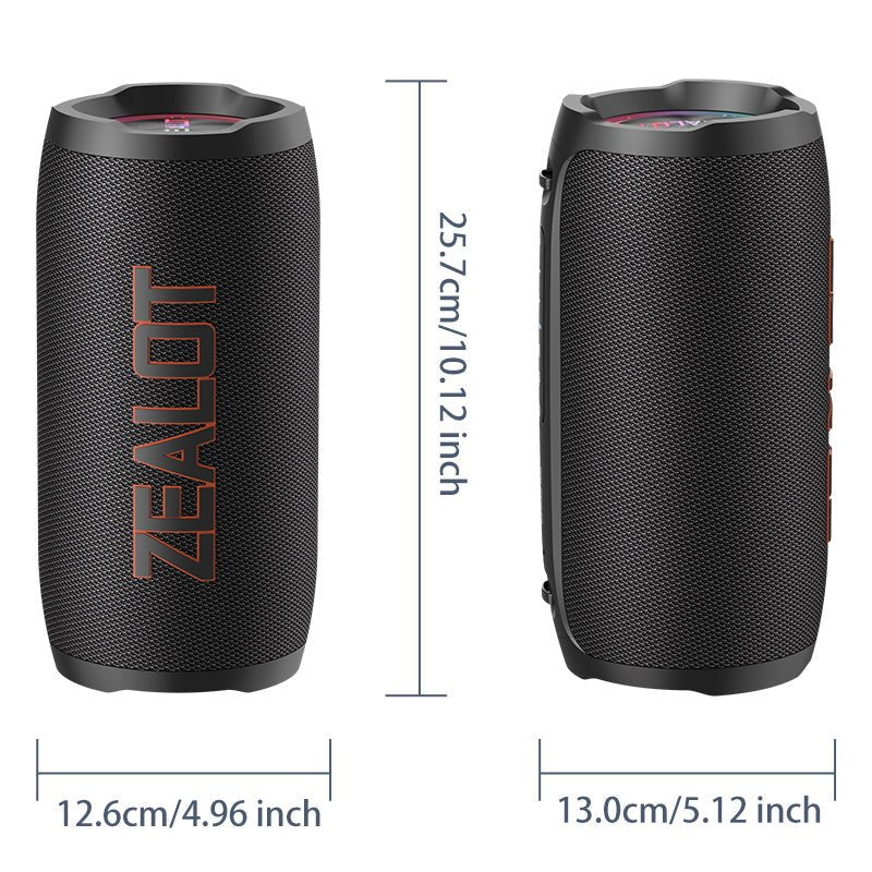 ZEALOT S76 Portable Bluetooth Speaker Black Main Image 05