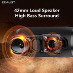 ZEALOT S76 Portable Bluetooth Speaker Black Main Image 06