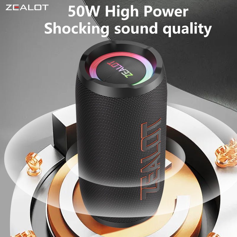 ZEALOT S76 Portable Bluetooth Speaker Black Main Image 07