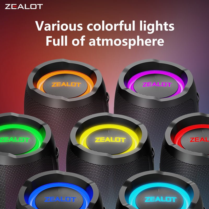 ZEALOT S76 Portable Bluetooth Speaker Black Main Image 08
