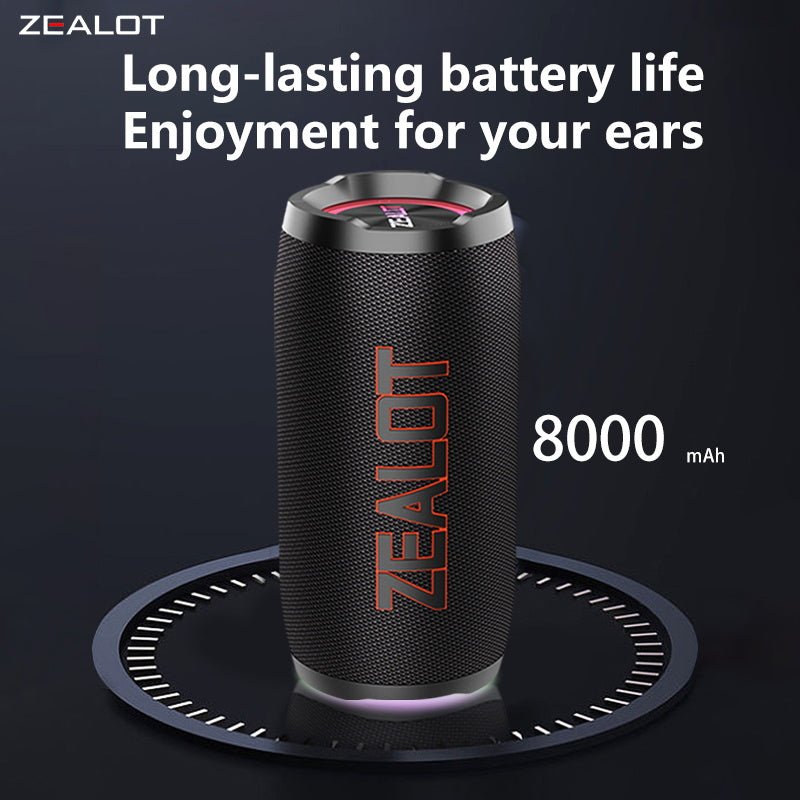 ZEALOT S76 Portable Bluetooth Speaker Black Main Image 10