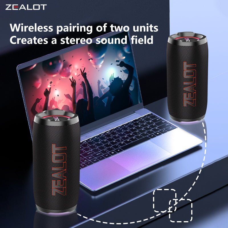 ZEALOT S76 Portable Bluetooth Speaker Black Main Image 11