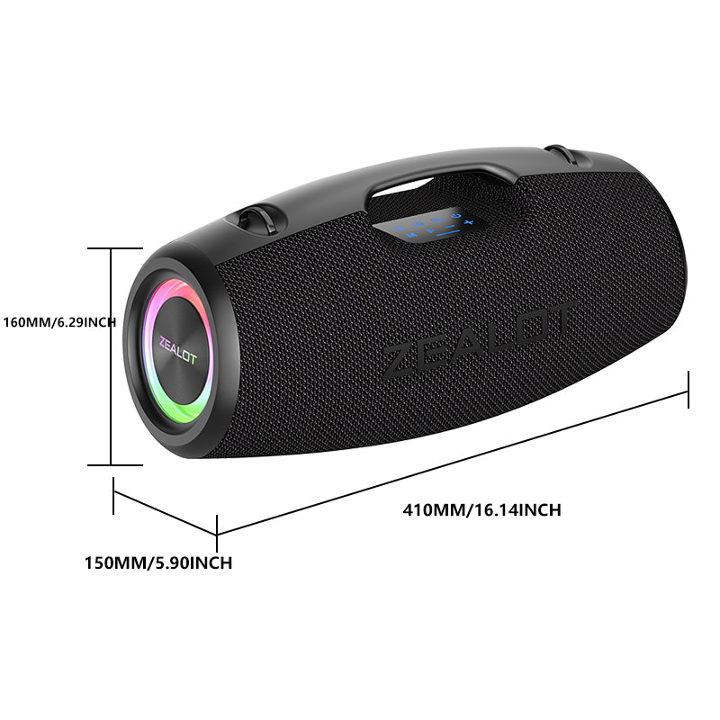 ZEALOT S78 Portable Bluetooth Speaker Black Main Image 06