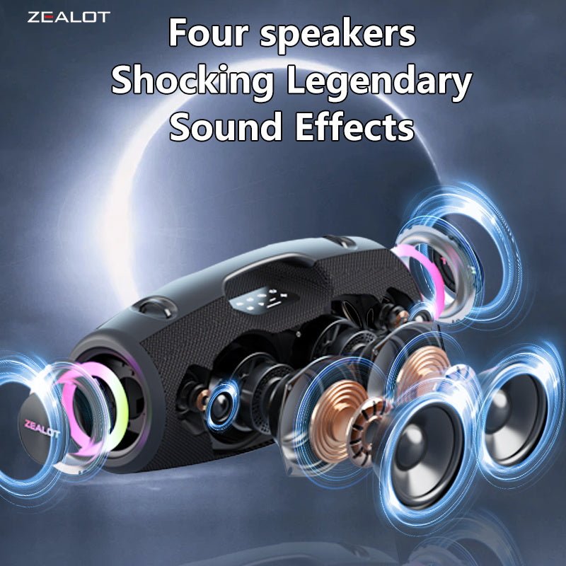 ZEALOT S78 Portable Bluetooth Speaker Black Main Image 07