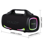 ZEALOT S79 Portable Bluetooth Speaker Black Main Image 05