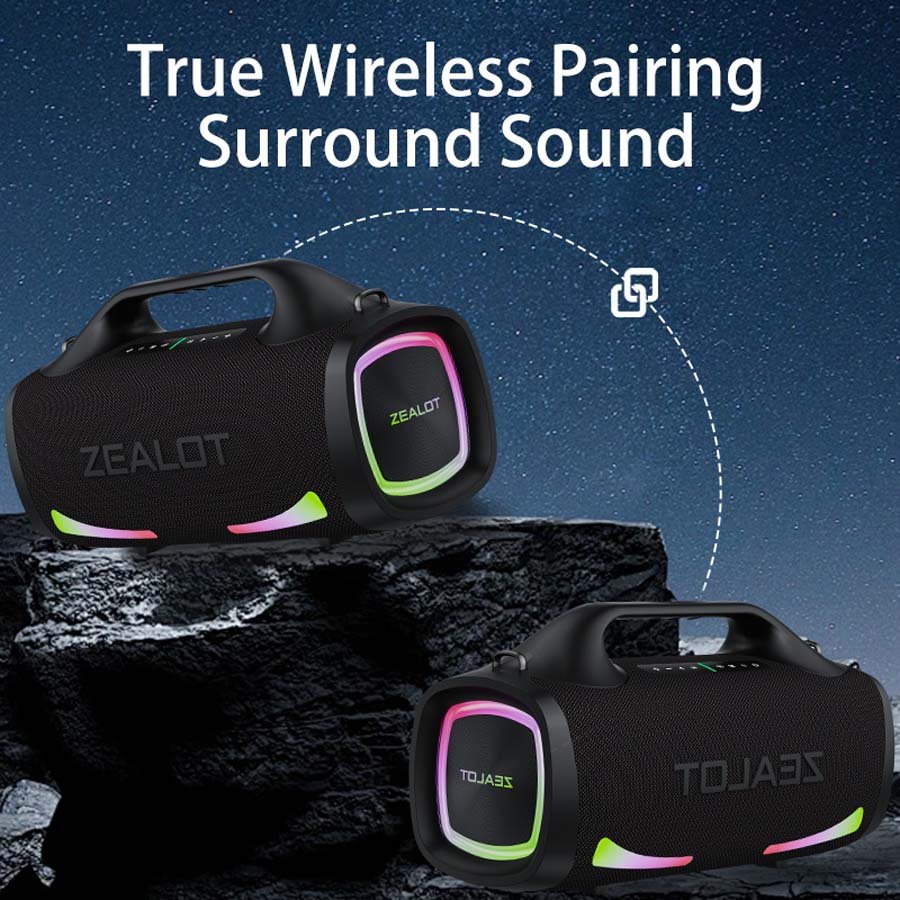 ZEALOT S79 Portable Bluetooth Speaker Black Main Image 08
