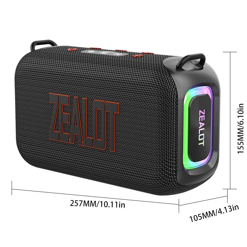 ZEALOT S85 Portable Bluetooth Speaker Black Main Image 05