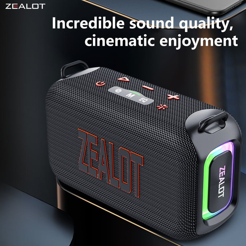ZEALOT S85 Portable Bluetooth Speaker Black Main Image 07
