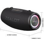 ZEALOT S87 Portable Bluetooth Speaker Black Main Image 06