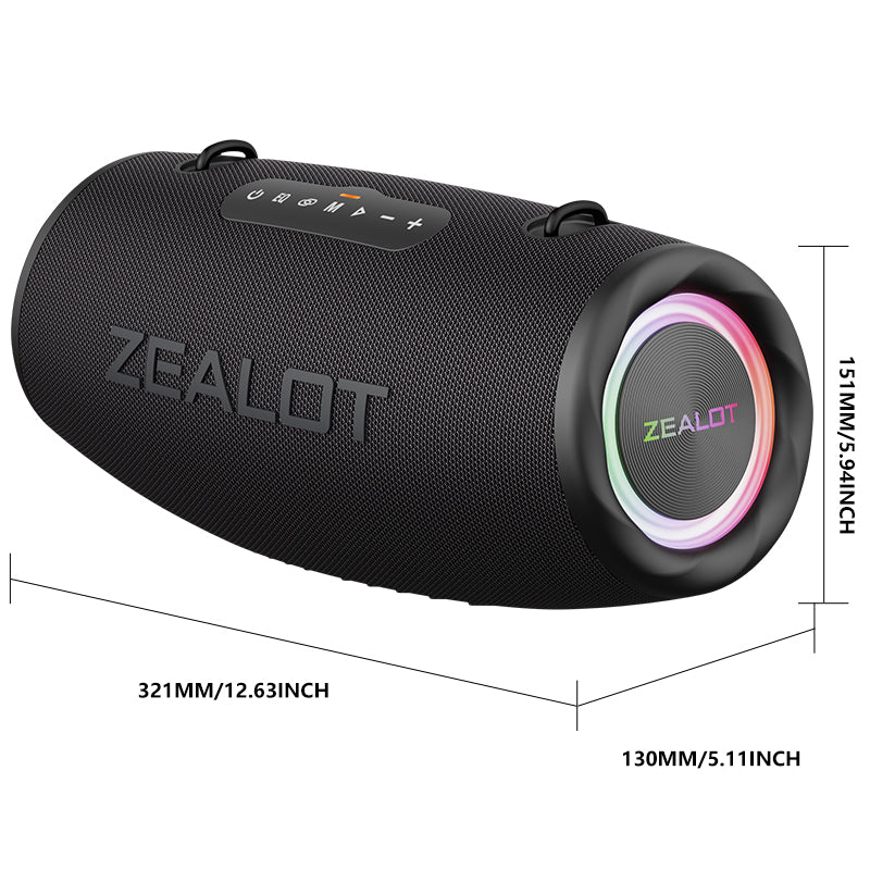 ZEALOT S87 Portable Bluetooth Speaker Black Main Image 06