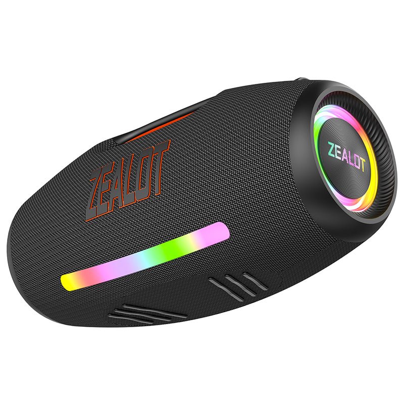 ZEALOT S89 Portable Bluetooth Speaker - Portable Wireless Speaker - Stereo Sound Deep Bass Subwoofer Waterproof - Black