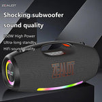 ZEALOT S89 Portable Bluetooth Speaker - Portable Wireless Speaker - Stereo Sound Deep Bass Subwoofer Waterproof - Black