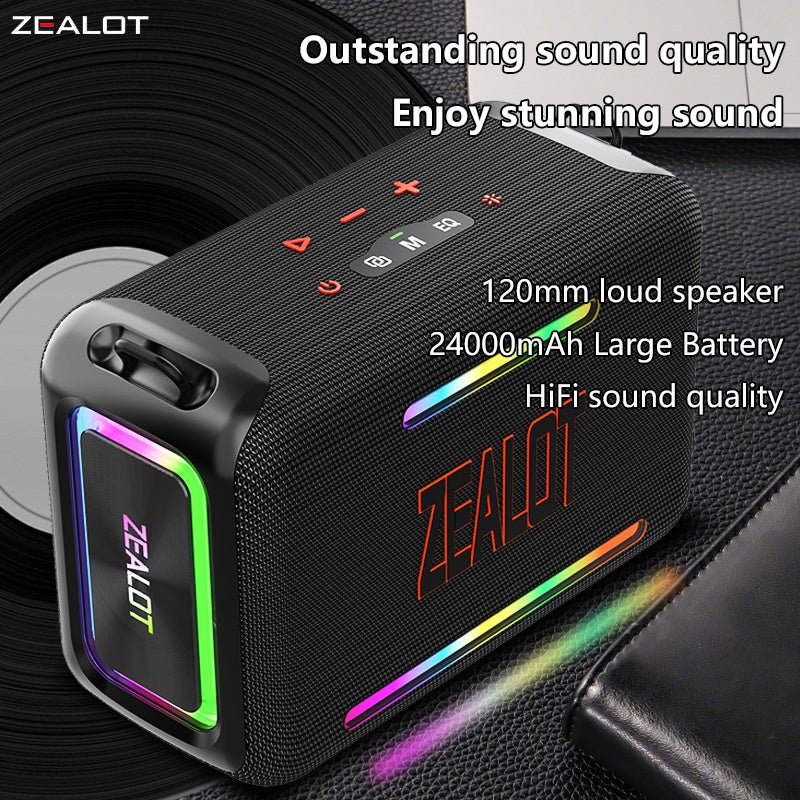 ZEALOT S95 Portable Bluetooth Speaker Black Main Image 08