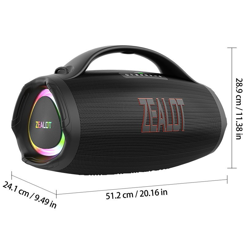 ZEALOT S98 Portable Bluetooth Speaker Black Main Image 06