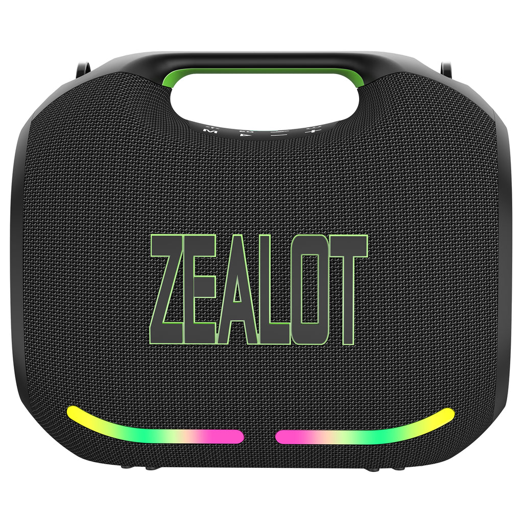 ZEALOT ZE01 Portable Bluetooth Speaker - Portable Wireless Speaker - Stereo Sound Deep Bass Subwoofer Waterproof - Black