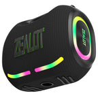 ZEALOT ZE01 Portable Bluetooth Speaker - Portable Wireless Speaker - Stereo Sound Deep Bass Subwoofer Waterproof - Black
