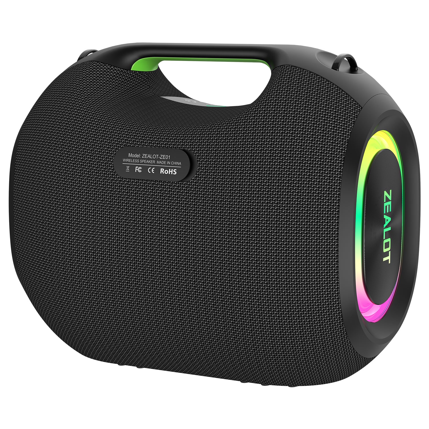 ZEALOT ZE01 Portable Bluetooth Speaker - Portable Wireless Speaker - Stereo Sound Deep Bass Subwoofer Waterproof - Black