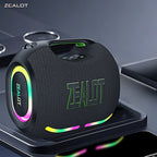 ZEALOT ZE01 Portable Bluetooth Speaker - Portable Wireless Speaker - Stereo Sound Deep Bass Subwoofer Waterproof - Black