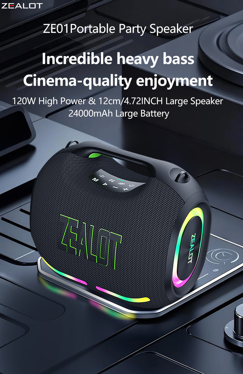 ZEALOT ZE01 Portable Bluetooth Speaker Deep Bass Subwoofer